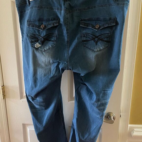 NWT What About Me WAM Jeans Women's 24W Low-Rise Skinny Cotton Blend Denim - Picture 4 of 13